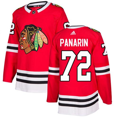 Adidas Blackhawks #72 Artemi Panarin Red Home Authentic Stitched NHL Jersey